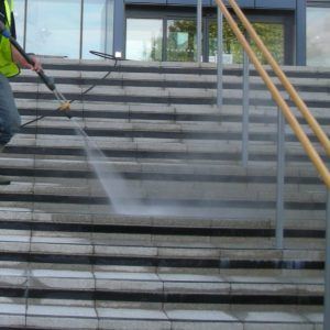 Pressure washing steps