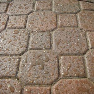 Sealed block paving closeup